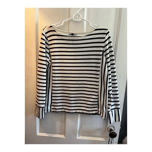 J. Crew long sleeve striped crew sweatshirt